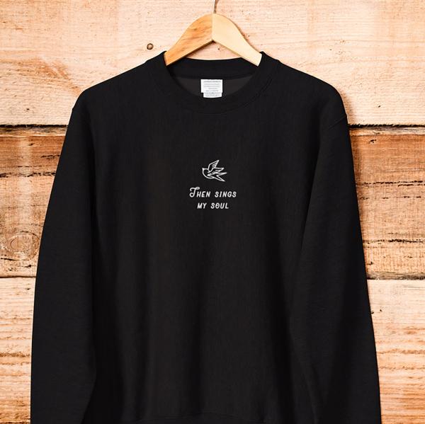 How great thou art  Christian sweatshirt embroidered  then sings my soul  Jesus crewneck - Image 2