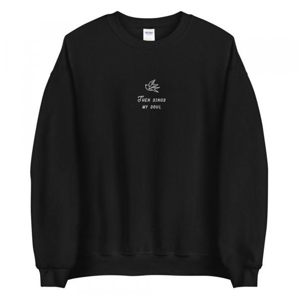 How great thou art  Christian sweatshirt embroidered  then sings my soul  Jesus crewneck - Image 6