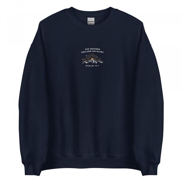 The Heavens | Christian sweatshirt embroidered  Psalm crewneck - Image 7