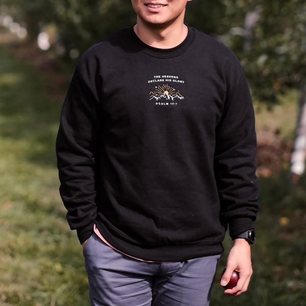 The Heavens | Christian sweatshirt embroidered  Psalm crewneck