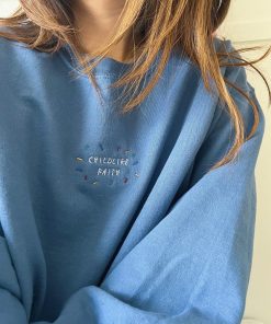 Childlike Faith Embroidered Confetti Crewneck Sweatshirt  Christian Sweatshirt  Bible Sweatshirt  Aesthetic Sweatshirt  Christian Apparel