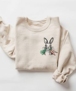 Embroidered Easter Day Sweatshirt  Embroidered Rabbit Sweatshirt  Embroidered Easter Bunny Shirt  Easter Shirt  Cute Bunny Sweatshirt