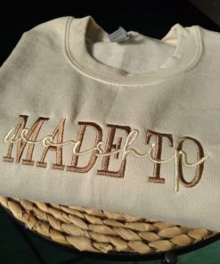 Made To Worship Embroidered Christian Sweatshirt  Christian Clothing  Embroidered Christian Hoodie  Christian Gift  Oversized Crewneck