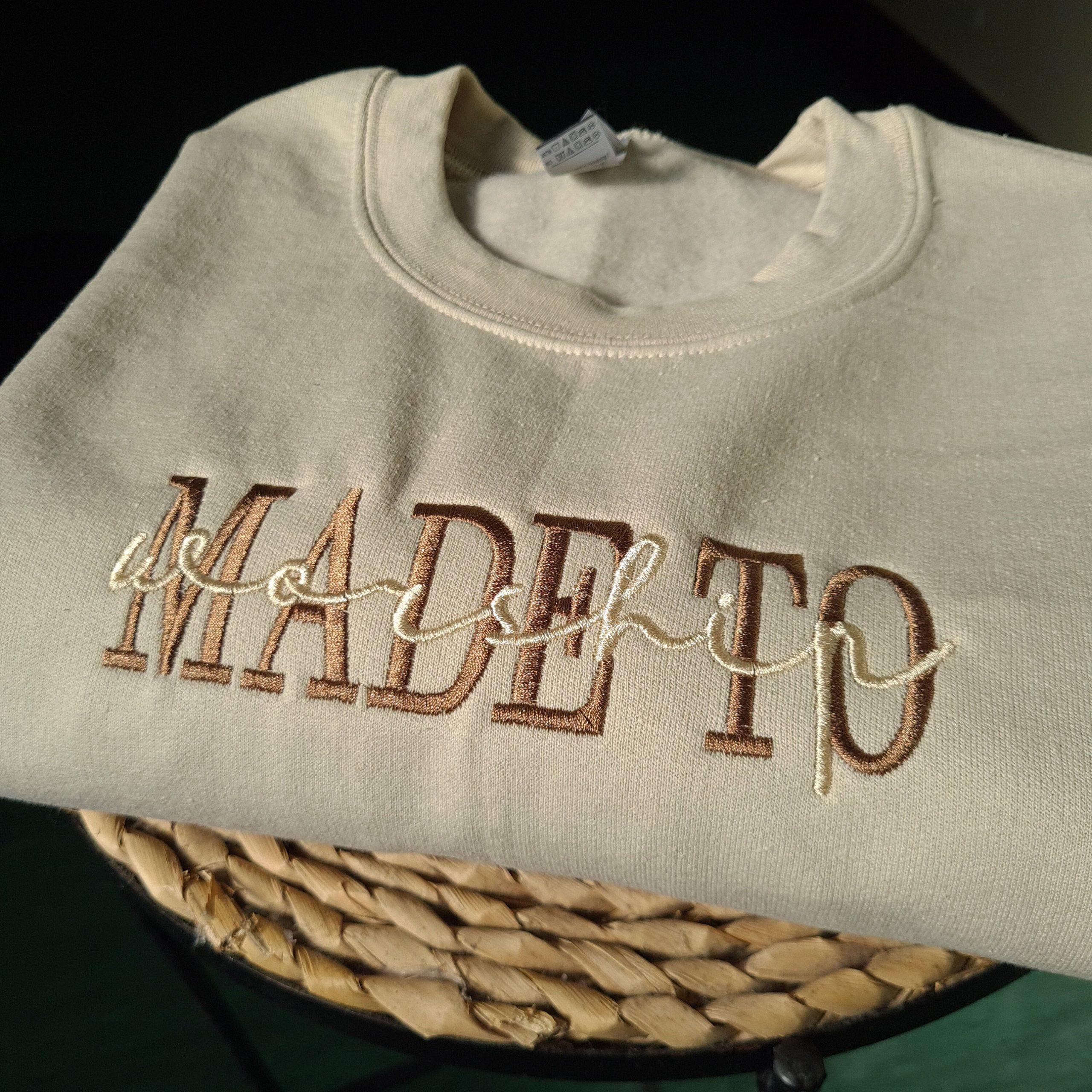 Made To Worship Embroidered Christian Sweatshirt Christian Clothing Embroidered Christian Hoodie Christian Gift Oversized Crewneck