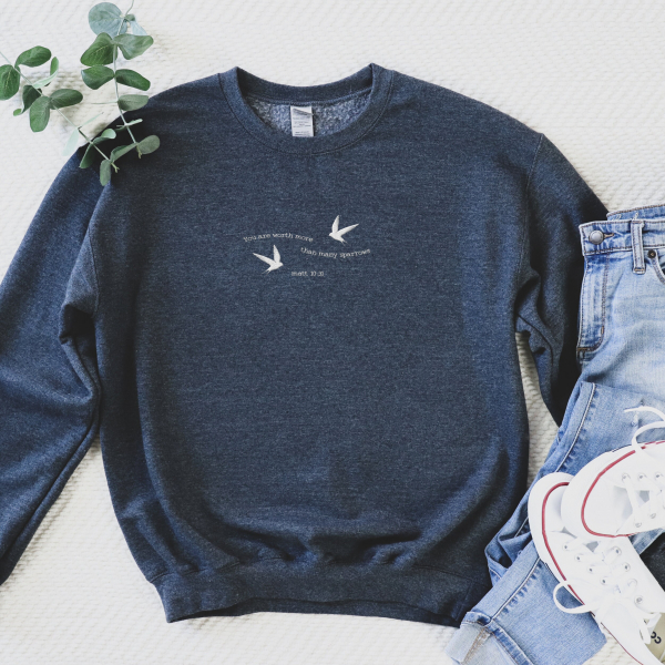 christian embroidered sweatshirt  embroidered bible verse shirt  Christian embroidered crewneck sweatshirt  christian embroidery - Image 6