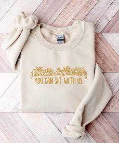 You Can Sit With Us Embroidered Shirt  You Can Sit With Us Shirt  Religious Embroidered Shirt  Christian Embroidery Shirt  Bible Verse Shirt