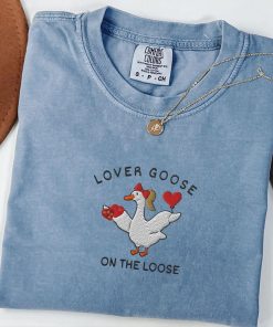Silly Goose Embroidered Valentine Shirt  Funny Goose Lover Gift For Best Friend  Valentines Day Comfort Colors Love TShirt  XoXo Meme Tee