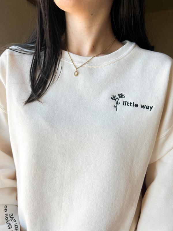 St. Therese of Lisieux Embroidered Sweatshirt  Catholic Saint Sweatshirt  Little Way  Catholic Gift  Faith Based Christian Apparel - Image 3