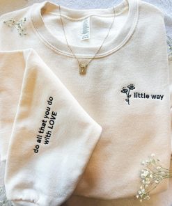 St. Therese of Lisieux Embroidered Sweatshirt  Catholic Saint Sweatshirt  Little Way  Catholic Gift  Faith Based Christian Apparel