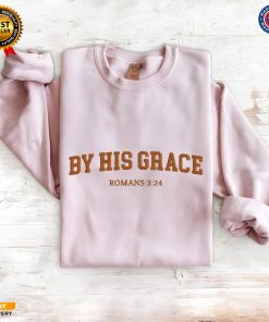 By His Grace Embroidered Christian hoodie vintage  Christian Men Gift  faith streetwear  aesthetic Christian Sweatshirt