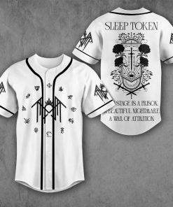 Sleep Token Lyrics Baseball Jersey, Even In Arcadia Album Jersey, Unisex Oversize Rock Band Shirt, Gift For Rock Music Lovers, Gothic Punk Emo Grunge Y2K Outfits