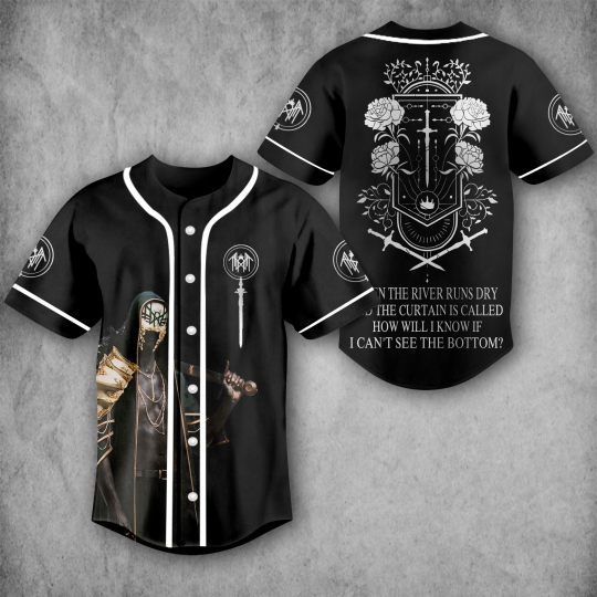 Sleep Token - Damocles Lyrics Baseball Jersey, New Album Merch, Unisex Oversize Jersey, Gift For Rock Music Lovers Y2K Outfits