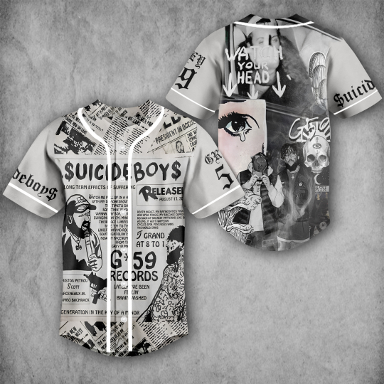 Vintage $uicideboy$ Baseball Jersey, G59 Baseball Jersey, Tour shirt