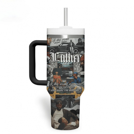 Kendrick Lamar Luther x SZA 40 Oz 30 Oz Tumbler with Handle, Gift Idea
