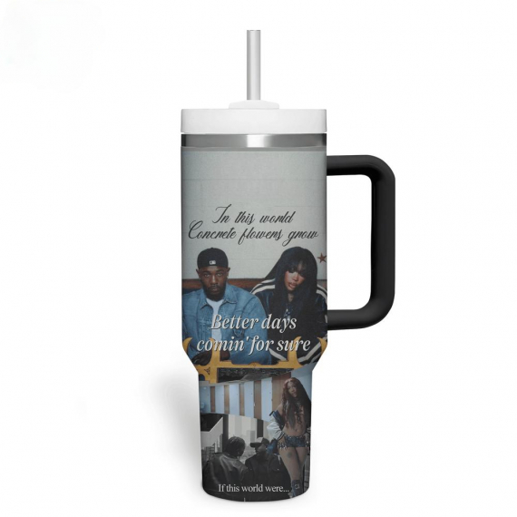 Kendrick Lamar Luther x SZA 40 Oz 30 Oz Tumbler with Handle, Gift Idea