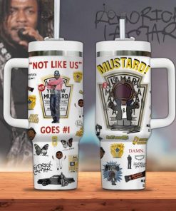 Kendrick Lamar Not Like Us Goes #1 Mustard 40Oz Tumbler