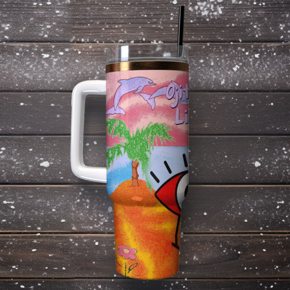Bad Bunny Music Vibes 40 oz 30 oz Tumbler With Handle