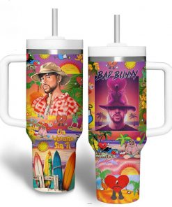 Summer Vibes Bad Bunny 40 oz 30 oz Tumbler With Handle