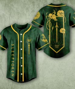 Sleep Token "Damocles" Roses Heavy Metal Baseball Jersey, Even In Arcadia Album Merch, Unisex Oversize Rock Band Jersey
