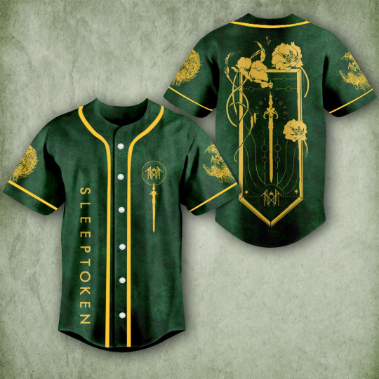 Sleep Token "Damocles" Roses Heavy Metal Baseball Jersey, Even In Arcadia Album Merch, Unisex Oversize Rock Band Jersey