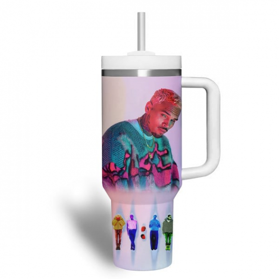 Chris Brown Breezy Music 40 oz 30 oz Tumbler With Handle