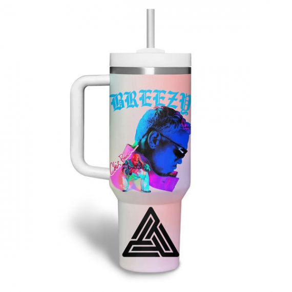Chris Brown Breezy Music 40 oz 30 oz Tumbler With Handle