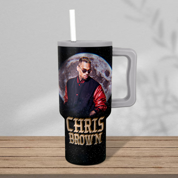 Chris Brown Music Vibes 40 oz 30 oz Tumbler With Handle
