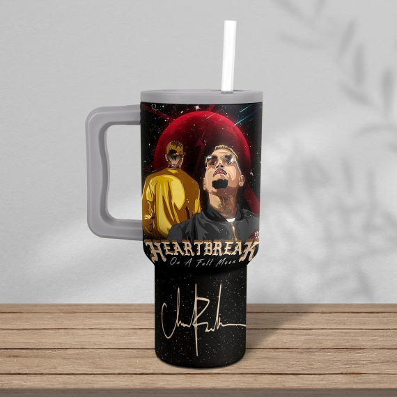 Chris Brown Music Vibes 40 oz 30 oz Tumbler With Handle