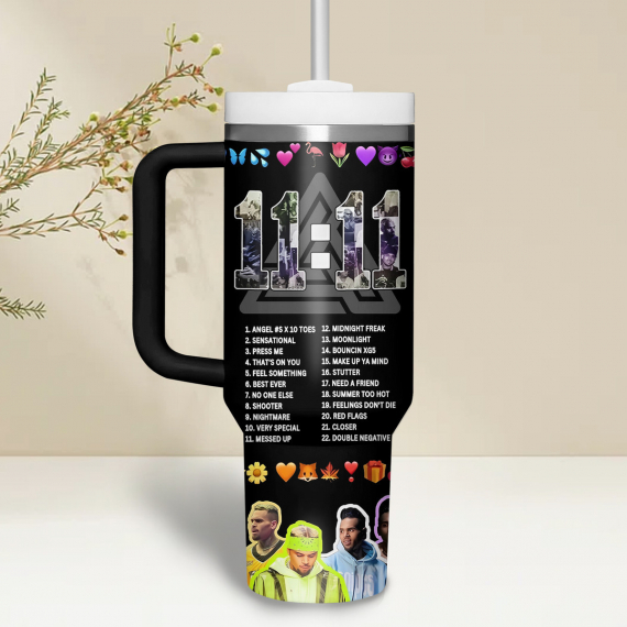 Chris Brown Music 40 oz 30 oz Tumbler With Handle