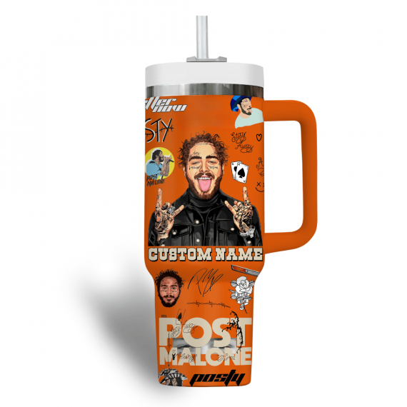Post Malone Country Music Tour 40 oz 30 oz Tumbler With Handle