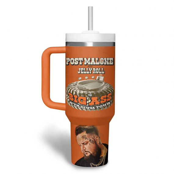 Post Malone Jelly Roll Music 40 oz 30 oz Tumbler With Handle