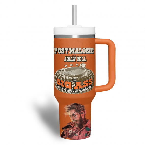 Post Malone Jelly Roll Music 40 oz 30 oz Tumbler With Handle