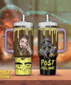 Post Malone Trendy Music 40 oz 30 oz Tumbler With Handle