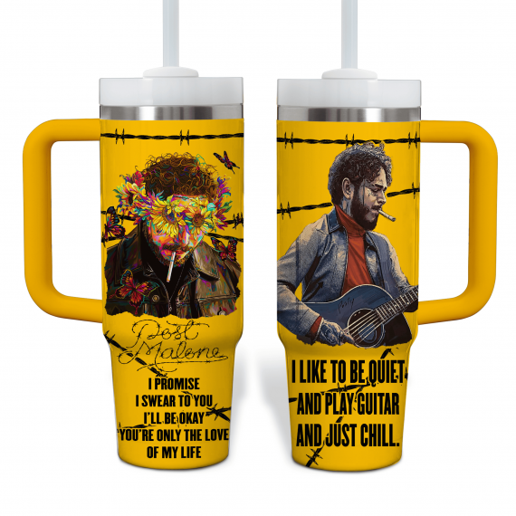Post Malone- Posty Music 40 oz 30 oz Tumbler With Handle