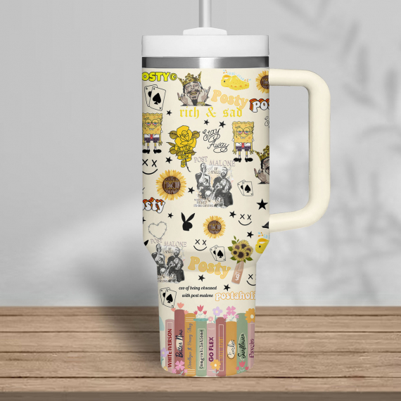 Post Malone - Post Merch 40 oz 30 oz Tumbler With Handle