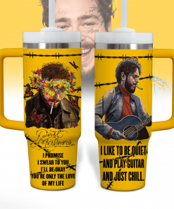 Post Malone- Posty Music 40 oz 30 oz Tumbler With Handle
