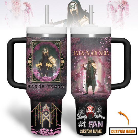Sleep Token Music Custom Name 40 oz 30 oz Tumbler With Handle