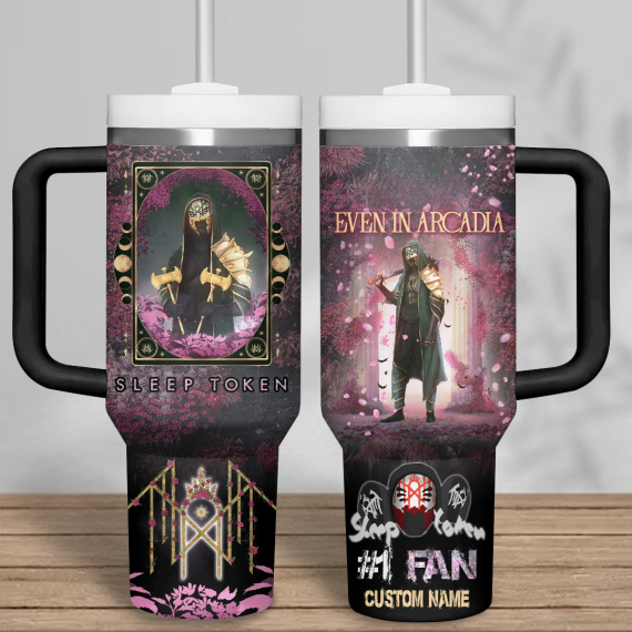 Sleep Token Music Custom Name 40 oz 30 oz Tumbler With Handle