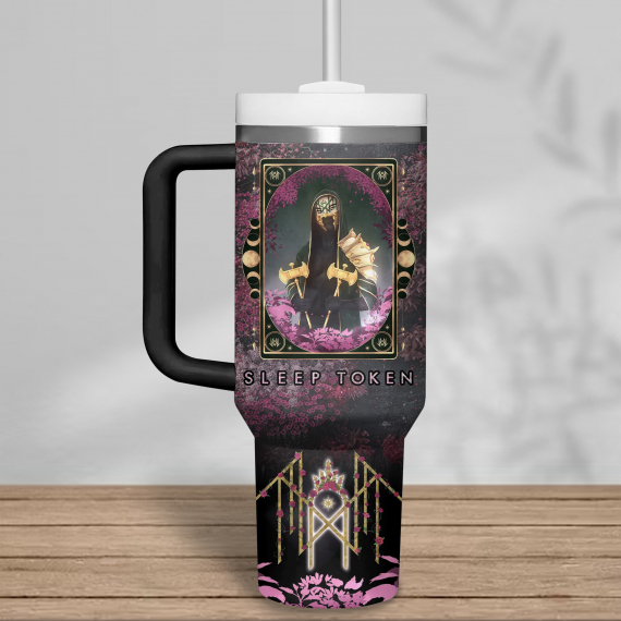 Sleep Token Music Custom Name 40 oz 30 oz Tumbler With Handle