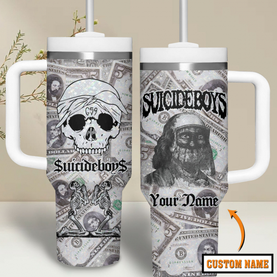 Suicideboys Dark Vibe 40 oz 30 oz Tumbler With Handle