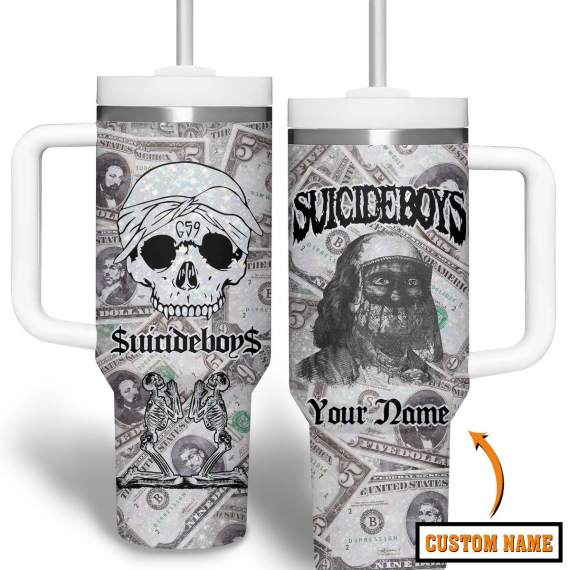 Suicideboys Dark Vibe 40 oz 30 oz Tumbler With Handle