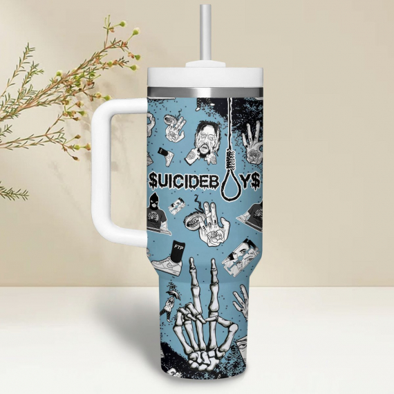 $uicideboy$ 40oz Fan Edition Stainless Cup 40 oz 30 oz Tumbler With Handle