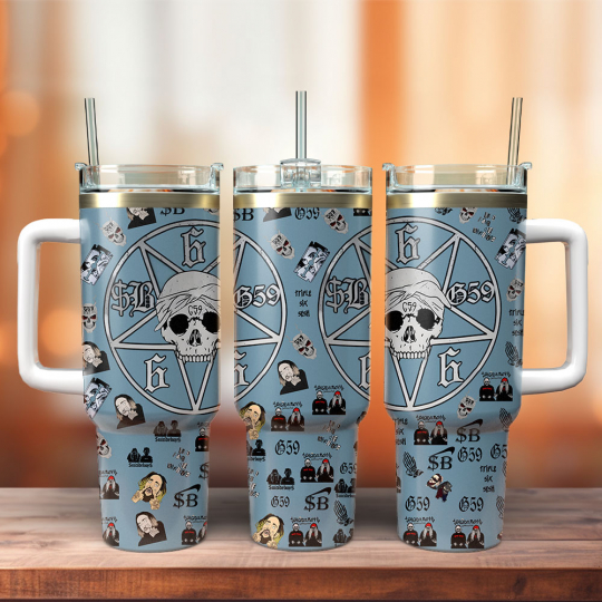 Suicideboys Inspired Tumbler – 40oz Stainless Steel Travel Mug with Handle