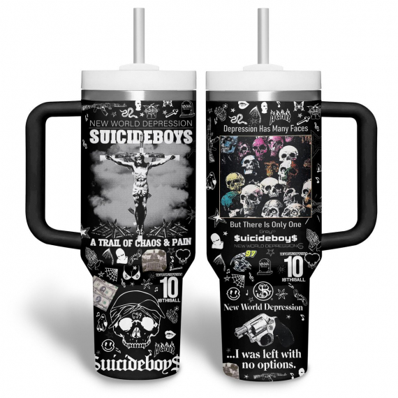 Limited Edition $uicideboy$ Music Vibes 40 oz 30 oz Tumbler With Handle
