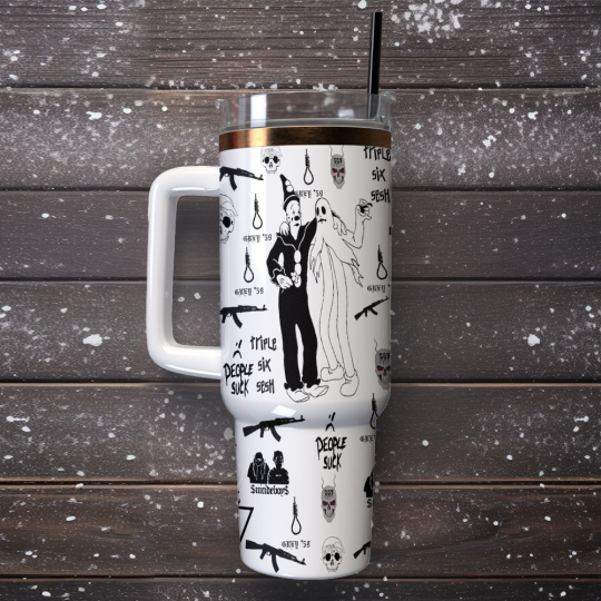 Grey 59 - Suicideboys Music 40 oz 30 oz Tumbler With Handle - Image 3