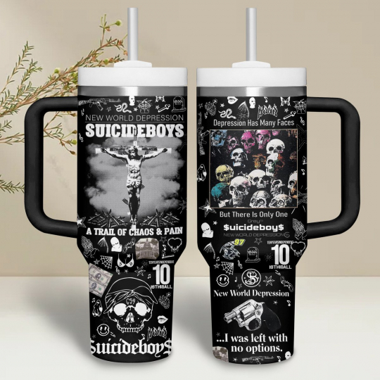 Limited Edition $uicideboy$ Music Vibes 40 oz 30 oz Tumbler With Handle