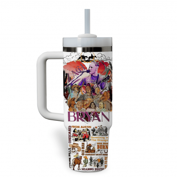 Zach Bryan Music 40 oz 30 oz Tumbler With Handle