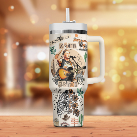 Zach Bryan Vibes 40 oz 30 oz Tumbler With Handle