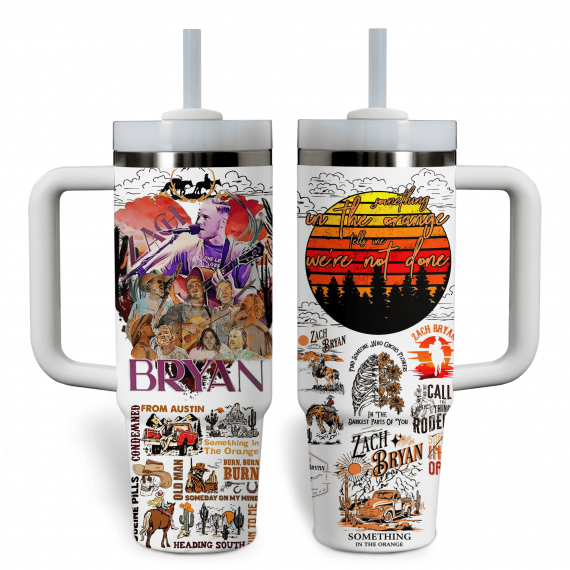 Zach Bryan Music 40 oz 30 oz Tumbler With Handle
