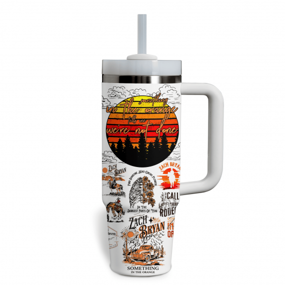 Zach Bryan Music 40 oz 30 oz Tumbler With Handle